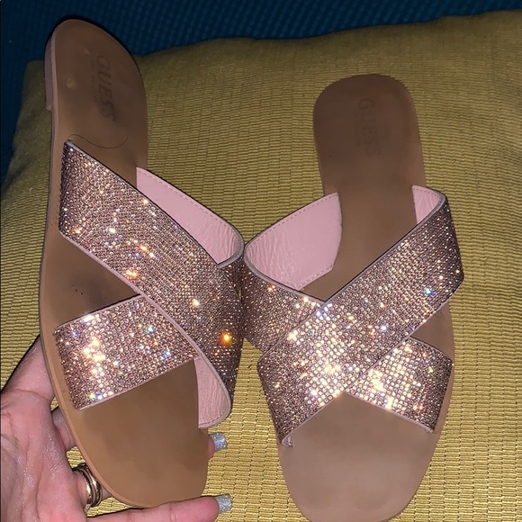 Rhinstones guess sandals rosegold - Picture 2 of 4